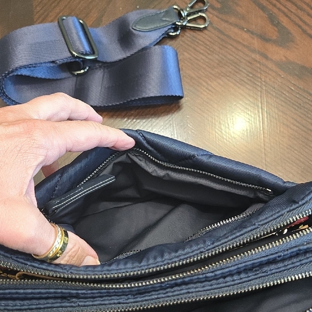 MZ Wallace Navy Quilted Shoulder Bag - Picture 5 of 9